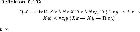 \begin{definition}[]~
\begin{center}%
\afdmath{}\text{\rm Q}\hspace{0.2em} \text...
...ath{}
\SaveVerb{Verb}Q X\marginpar{\UseVerb{Verb}}\end{center}\end{definition}